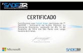 Certificado 7º SADEBR - Seminário de Ações Digitais na Educação Brasileira