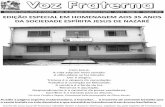 Boletim Informativo Voz Fraterna Edição Comemorativa 35 Anos Sociedade Espírita Jesus de Nazaré