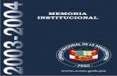 Memoria Institucional del CNM 2003- 2004