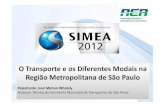 O Transporte e os Diferentes Modais na Região Metropolitana de São Paulo