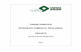 Projeto Governança Regional - Agenda 2020