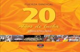 20 anos da força sindical em espanhol