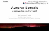 Auroras boreais observadas em Portugal