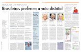 Brasileiros preferem o voto distrital