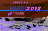 PAPM2013 Conference Summary
