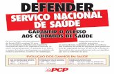 Folheto PCP pelos 35 anos do SNS - Defender o Direito à Saúde!