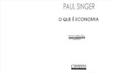 o Que é Economia - Paul Singer