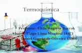 Termoquímica Professor: Élcio Rogério Barrak Alunos: Tiago Lima Magioni 14471 Daniel Garcia de Oliveira 13900.