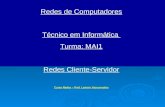 Redes de Computadores Técnico em Informática Turma: MAI1 Redes Cliente-Servidor Curso Redes – Prof. Laércio Vasconcelos.