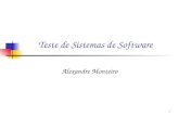1 Teste de Sistemas de Software Alexandre Monteiro.