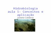 Hidrobiologia aula 1- Conceitos e aplicação Juliana Calabria.