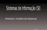 Módulo1: Análise de Sistemas 119-04-2015. SI - Análise de Sistemas Técnicas de modelação estruturada: 219-04-2015 Diagrama de Fluxo de Dados (DFD) √ Dicionário.