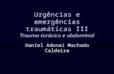 Urgências e emergências traumáticas III Trauma torácico e abdominal Daniel Adonai Machado Caldeira.
