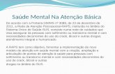 Saúde Mental Na Atenção Básica De acordo com a Portaria GM/MS nº 3088, de 23 de dezembro de 2011, a Rede de Atenção Psicossocial-RAPS, instituída no âmbito.