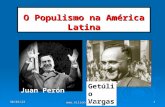 O Populismo na América Latina Juan Perón Getúlio Vargas 19/4/2015.