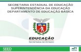 SECRETARIA ESTADUAL DE EDUCAÇÃO SUPERINTENDÊNCIA DA EDUCAÇÃO DEPARTAMENTO DE EDUCAÇÃO BÁSICA.