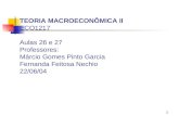1 TEORIA MACROECONÔMICA II ECO1217 Aulas 26 e 27 Professores: Márcio Gomes Pinto Garcia Fernanda Feitosa Nechio 22/06/04.