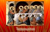 "Testemunhas" Nesse tempo de Páscoa, a liturgia nos apresenta as primeiras aparições de Cristo ressuscitado aos apóstolos, que tinham a missão de continuar.