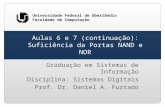 Aulas 6 e 7 (continuação): Suficiência da Portas NAND e NOR Graduação em Sistemas de Informação Disciplina: Sistemas Digitais Prof. Dr. Daniel A. Furtado.