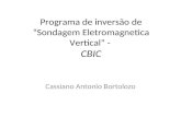 Programa de inversão de “Sondagem Eletromagnetica Vertical” - CBIC Cassiano Antonio Bortolozo.