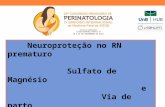 Silândia Amaral da Silva Freitas Brasília, 22 de novembro de 2014  Neuroproteção no RN prematuro Sulfato de Magnésio e Via de parto.