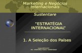 Marketing e Negócios Internacionais Sustentare “ESTRATÉGIA INTERNACIONAL” 1. A Seleção dos Países Hubert DROUVOT IAE - GRENOBLE France -UNAMA Brasil.