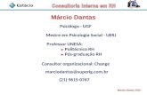 Márcio Dantas 2010 Mestre em Psicologia Social - UERJ Psicólogo - UGF Professor UNESA: ► Politécnico RH ► Pós-graduação RH Consultor organizacional: Change.