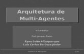 Arquitetura de Multi-Agentes 1 / 55 Arquitetura de Multi-Agentes IA Simbólica Prof. Jacques Robin Ryan Leite Albuquerque Luiz Carlos Barboza Júnior.