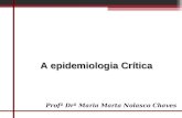 A epidemiologia Crítica Profª Drª Maria Marta Nolasco Chaves.