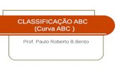 CLASSIFICAÇÃO ABC (Curva ABC ) Prof. Paulo Roberto B.Bento.