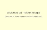 Divisões da Paleontologia (Ramos e Abordagens Paleontológicas)