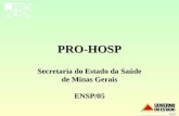 PRO-HOSP Secretaria do Estado da Saúde de Minas Gerais ENSP/05.