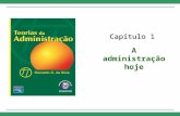 Capítulo 1 A administração hoje. Cap. 1 – A administração hoje 2 © 2008 Pearson Education do Brasil. Todos os direitos reservados. Por que estudar administração?