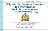 1 CPS Seminário UFSC Florianópolis 2008 Origem, Evolução e Funções das Membranas Perimicrovilares em Hemiptera UNIVERSIDADE FEDERAL DE SANTA CATARINA CENTRO.
