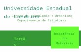 Torção Resistência dos Materiais Centro de Tecnologia e Urbanismo Departamento de Estruturas Universidade Estadual de Londrina.