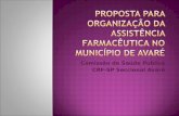 Comissão de Saúde Pública CRF-SP Seccional Avaré.