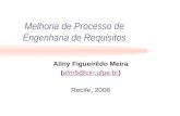 Melhoria de Processo de Engenharia de Requisitos Aliny Figueirêdo Meira (afm5@cin.ufpe.br)afm5@cin.ufpe.br Recife, 2008.