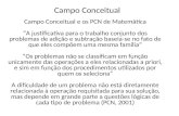 Campo Conceitual Campo Conceitual e os PCN de Matemática “A justificativa para o trabalho conjunto dos problemas de adição e subtração baseia-se no fato.