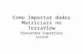 Como Importar dados Matriciais no TerraView Alexandre Copertino Jardim.