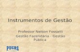 Gestão Pública Instrumentos de Gestão Professor Nelson Fossatti Gestão Fazendária - Gestão Pública.