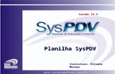 Versão 12.3 Planilha SysPDV Instrutora: Elisane Moraes