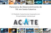 Associação Catarinense de Empresas de Tecnologia Panorama do Desenvolvimento de TIC em Santa Catarina O Modelo Catarinense baseado em Propriedade Intelectual.
