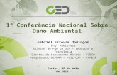 1° Conferência Nacional Sobre Dano Ambiental Gabriel Estevam Domingos Eng° Ambiental Diretor de P&D da GED – Inovação e Tecnologia Diretor de Saneamento.
