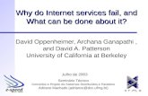 Seminrio T©cnico Conceitos e Projeto de Sistemas Distribu­dos e Paralelos Adriano Machado (adrianoc@dcc.ufmg.br) Why do Internet services fail, and What