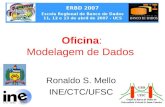 Oficina: Modelagem de Dados Ronaldo S. Mello INE/CTC/UFSC.