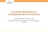 [ e-comm ] Comércio Eletrônico II: Arquitetura do E-commerce  Fábio Roberto Pillatt, 2001 Departamento de Sistemas e Computação - UFPb.