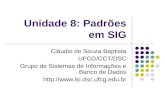 Unidade 8: Padrões em SIG Cláudio de Souza Baptista UFCG/CCT/DSC Grupo de Sistemas de Informações e Banco de Dados .