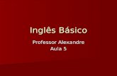 Inglês Básico Professor Alexandre Aula 5. The Past Continuous Tense Forma-se com o verbo to be (past tense) + o verbo principal no infinitivo sem to acrescido.