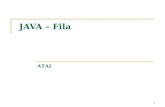 1 JAVA – Fila ATAI. 2 Teória de Tipos de Dados Abstractos 1.Definição de TAD  Especificar as propriedades fundamentais de um tipo de dado, de um modo.