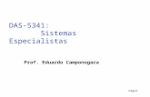 Page1 DAS-5341: Sistemas Especialistas Prof. Eduardo Camponogara.